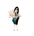 Pretty Girl confident（個別スタンプ：10）