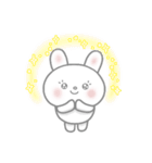 おちゃめなピンクほっぺの白うさぎちゃん（個別スタンプ：6）
