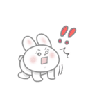 おちゃめなピンクほっぺの白うさぎちゃん（個別スタンプ：7）