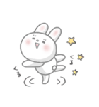 おちゃめなピンクほっぺの白うさぎちゃん（個別スタンプ：11）