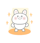 おちゃめなピンクほっぺの白うさぎちゃん（個別スタンプ：16）