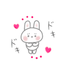 おちゃめなピンクほっぺの白うさぎちゃん（個別スタンプ：17）