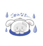 おちゃめなピンクほっぺの白うさぎちゃん（個別スタンプ：24）