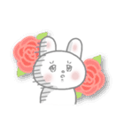 おちゃめなピンクほっぺの白うさぎちゃん（個別スタンプ：25）