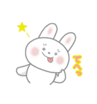 おちゃめなピンクほっぺの白うさぎちゃん（個別スタンプ：30）