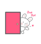 おちゃめなピンクほっぺの白うさぎちゃん（個別スタンプ：31）