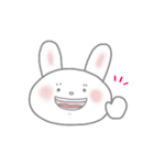 おちゃめなピンクほっぺの白うさぎちゃん（個別スタンプ：32）