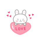おちゃめなピンクほっぺの白うさぎちゃん（個別スタンプ：35）