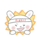 おちゃめなピンクほっぺの白うさぎちゃん（個別スタンプ：36）