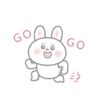 おちゃめなピンクほっぺの白うさぎちゃん（個別スタンプ：37）