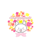 おちゃめなピンクほっぺの白うさぎちゃん（個別スタンプ：38）