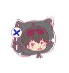 Black cat hood（個別スタンプ：14）