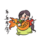 lunar New Year girl（個別スタンプ：7）