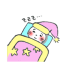 手描きしろねこ～日常のあいさつ～（個別スタンプ：7）