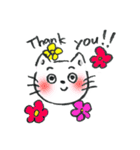手描きしろねこ～日常のあいさつ～（個別スタンプ：9）