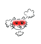 手描きしろねこ～日常のあいさつ～（個別スタンプ：16）