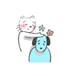 手描きしろねこ～日常のあいさつ～（個別スタンプ：20）