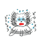 手描きしろねこ～日常のあいさつ～（個別スタンプ：23）