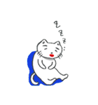 手描きしろねこ～日常のあいさつ～（個別スタンプ：29）