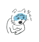 手描きしろねこ～日常のあいさつ～（個別スタンプ：37）
