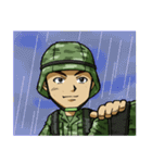 勇敢な軍人（個別スタンプ：21）