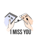 Long Distance Relationship and Cool girl（個別スタンプ：13）