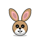 Hunny Bunnys Stickers - Rabbit Emoji（個別スタンプ：1）