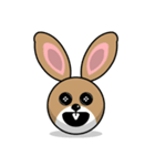 Hunny Bunnys Stickers - Rabbit Emoji（個別スタンプ：3）