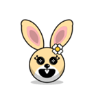 Hunny Bunnys Stickers - Rabbit Emoji（個別スタンプ：4）