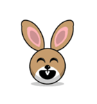 Hunny Bunnys Stickers - Rabbit Emoji（個別スタンプ：5）