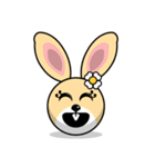 Hunny Bunnys Stickers - Rabbit Emoji（個別スタンプ：6）