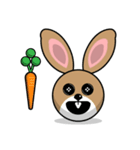 Hunny Bunnys Stickers - Rabbit Emoji（個別スタンプ：9）