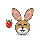 Hunny Bunnys Stickers - Rabbit Emoji（個別スタンプ：13）