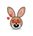 Hunny Bunnys Stickers - Rabbit Emoji（個別スタンプ：19）