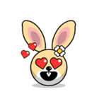 Hunny Bunnys Stickers - Rabbit Emoji（個別スタンプ：20）