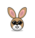 Hunny Bunnys Stickers - Rabbit Emoji（個別スタンプ：21）