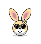 Hunny Bunnys Stickers - Rabbit Emoji（個別スタンプ：22）