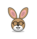 Hunny Bunnys Stickers - Rabbit Emoji（個別スタンプ：23）