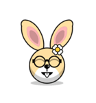 Hunny Bunnys Stickers - Rabbit Emoji（個別スタンプ：24）