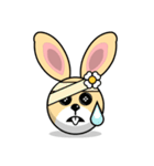 Hunny Bunnys Stickers - Rabbit Emoji（個別スタンプ：34）