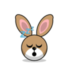 Hunny Bunnys Stickers - Rabbit Emoji（個別スタンプ：37）