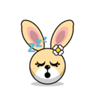 Hunny Bunnys Stickers - Rabbit Emoji（個別スタンプ：38）