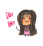 Pan Jiaomei (long hair girl)（個別スタンプ：13）