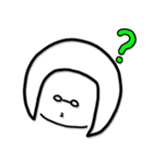 おかっぱメガネさん（個別スタンプ：3）