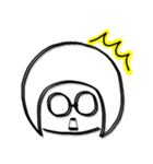 おかっぱメガネさん（個別スタンプ：5）