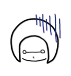 おかっぱメガネさん（個別スタンプ：8）