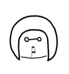 おかっぱメガネさん（個別スタンプ：9）