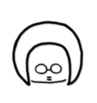 おかっぱメガネさん（個別スタンプ：11）
