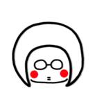 おかっぱメガネさん（個別スタンプ：15）