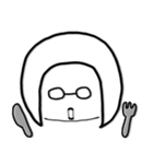 おかっぱメガネさん（個別スタンプ：18）